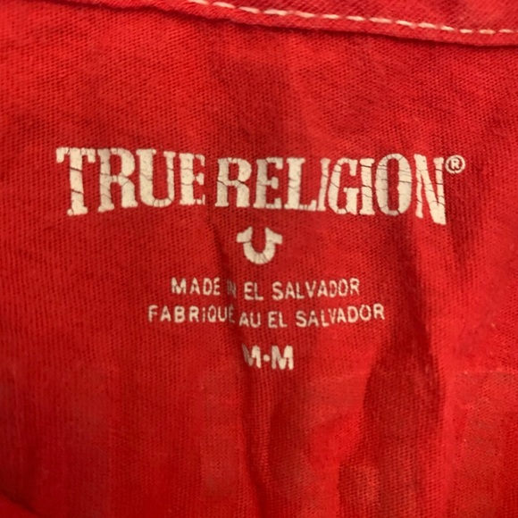 TRUE RELIGION VINTAGE y2k red t shirt - Picture 10 of 10